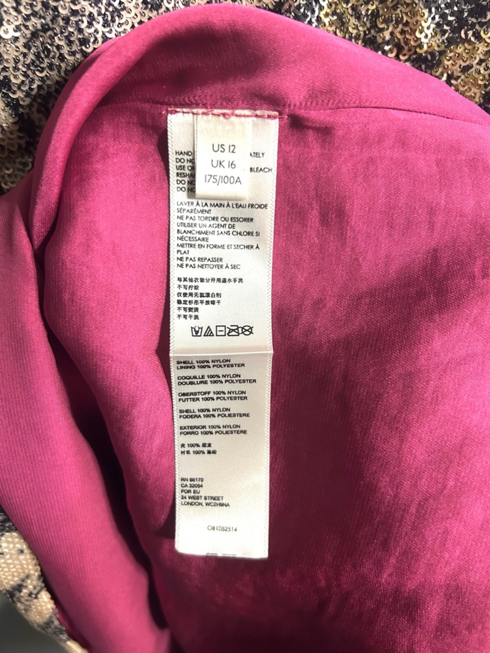 Anthropologie Marie Floral Sequin Puff Sleeve Top 12 Pink Gold Summer Wedding - Picture 5 of 9